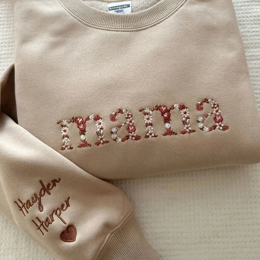 Personalized Floral Mama T-shirt/Sweatshirt/Hoodie