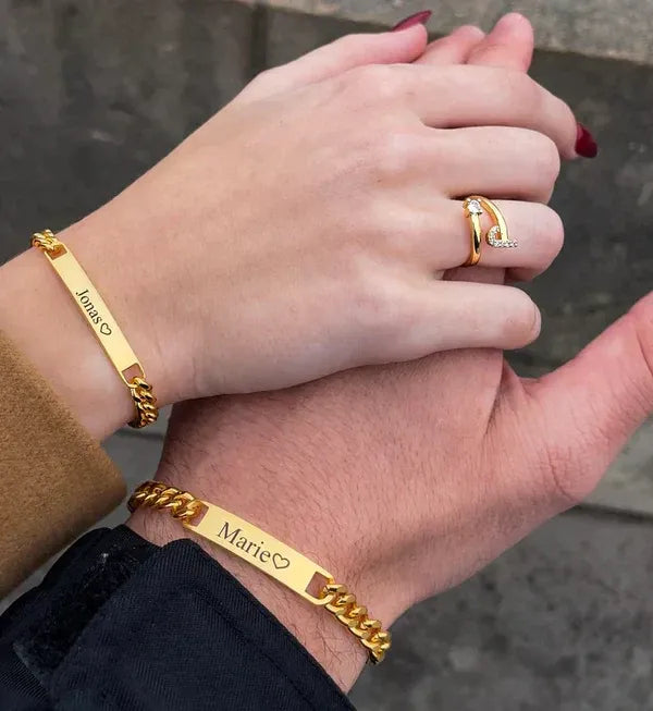 Custom Valentinsdag cubanske armbånd