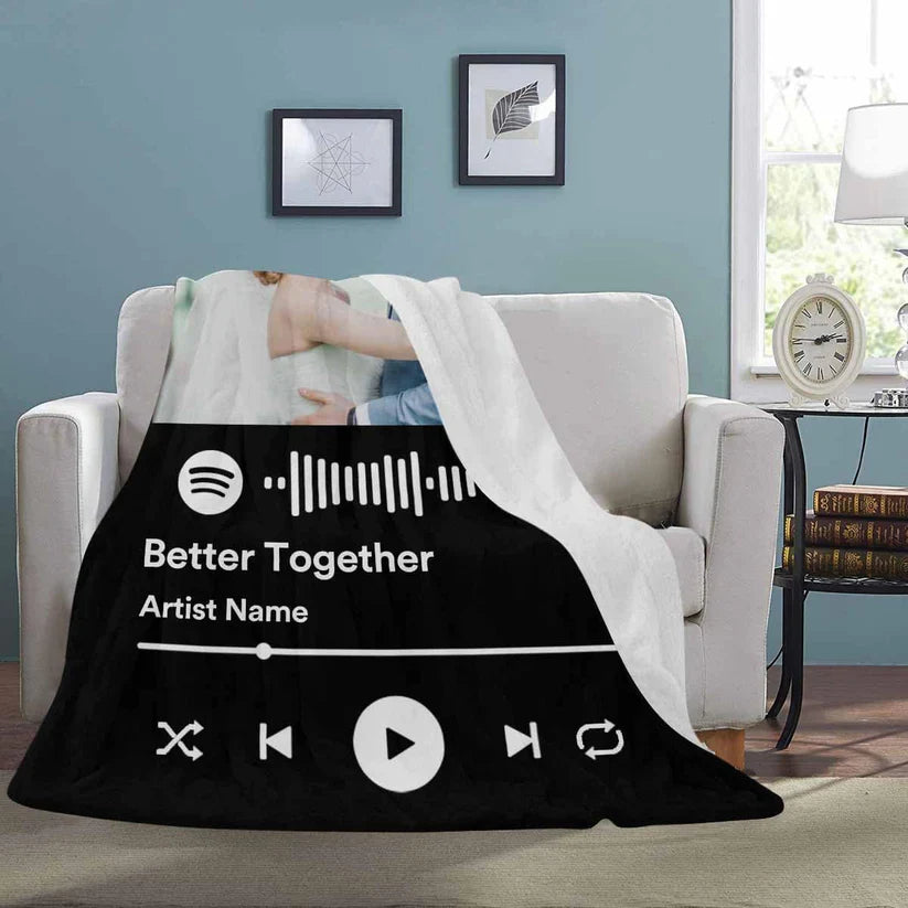 Custom Music and Photo Starlight Blanket A002
