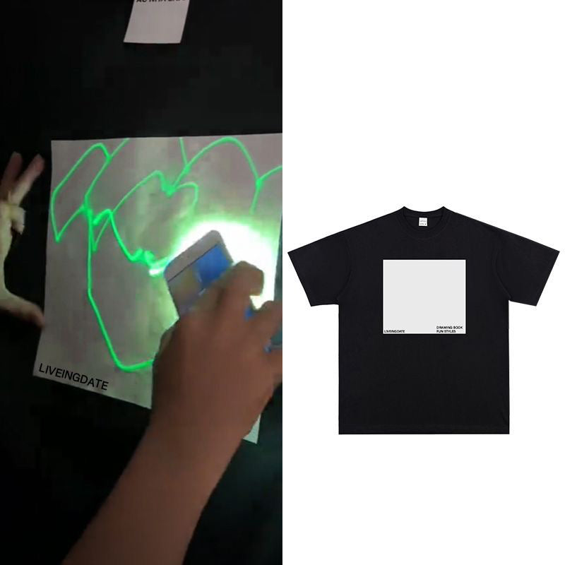 Luminous Box Graphic Tee – Night Glow Aesthetic for Trendsetters