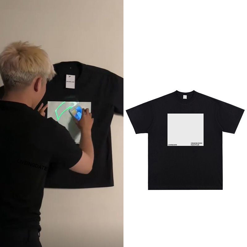 Luminous Box Graphic Tee – Night Glow Aesthetic for Trendsetters