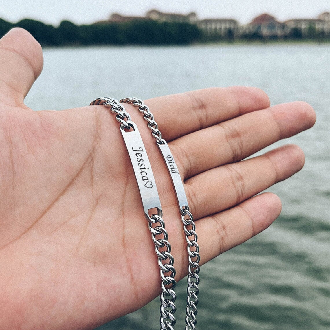 Custom Valentinsdag cubanske armbånd