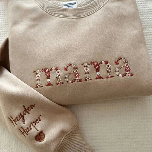 Personalized Floral Mama T-shirt/Sweatshirt/Hoodie
