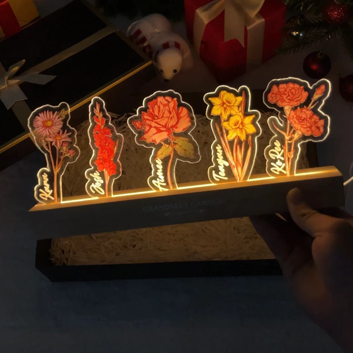 Personalized Birth Flower LED Lamp – From the Heart