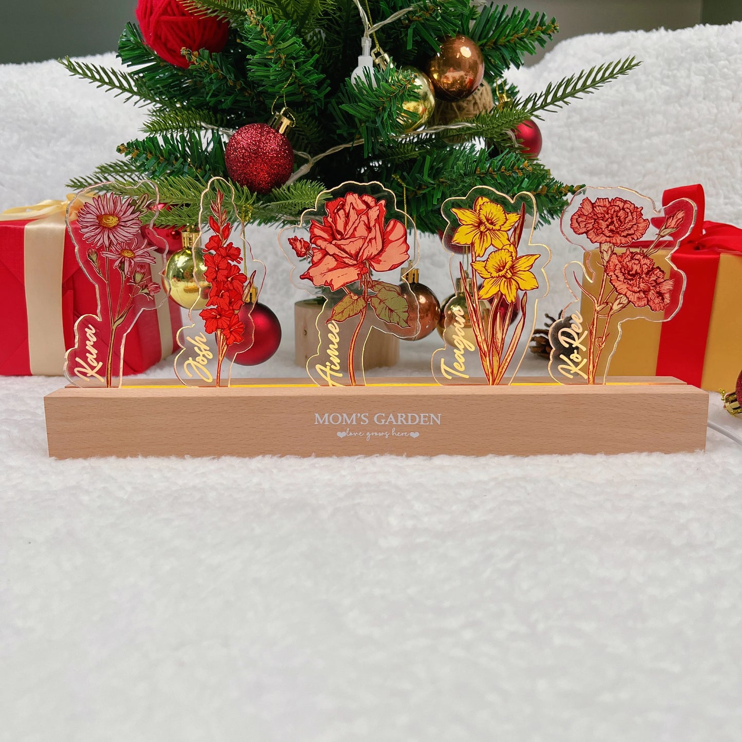Personalized Birth Flower LED Lamp – From the Heart